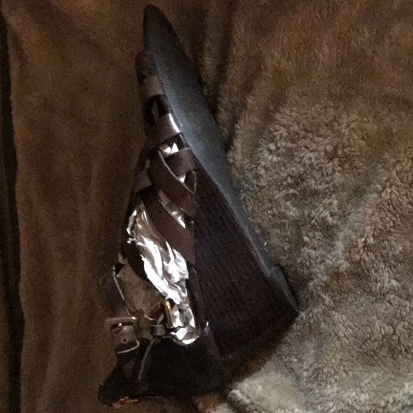 Brown wedges sandals (size 10) - Picture 2 of 5